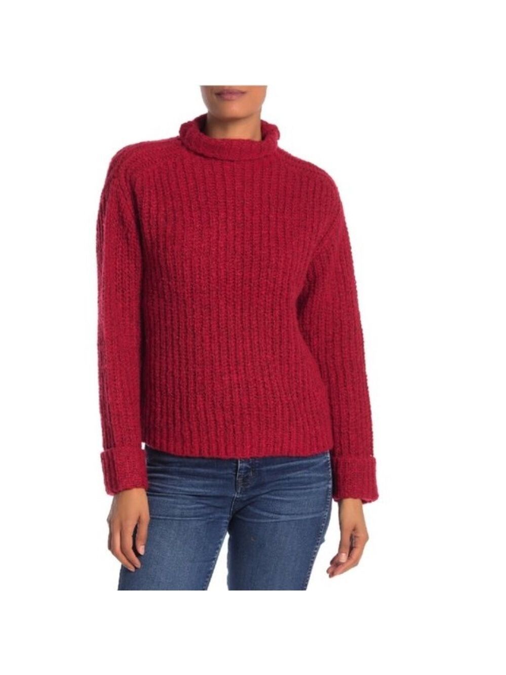 Abound Mock Neck Cozy Knit Pullover Sweater